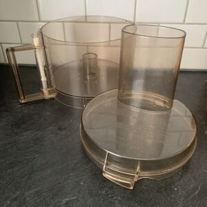 Genuine Cuisinart Basic Food Processor Bowl, Lid  For DLC-104 Amber